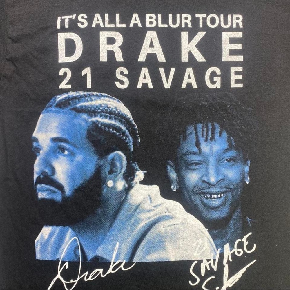 Drake x 21 Savage tour concert music shirt